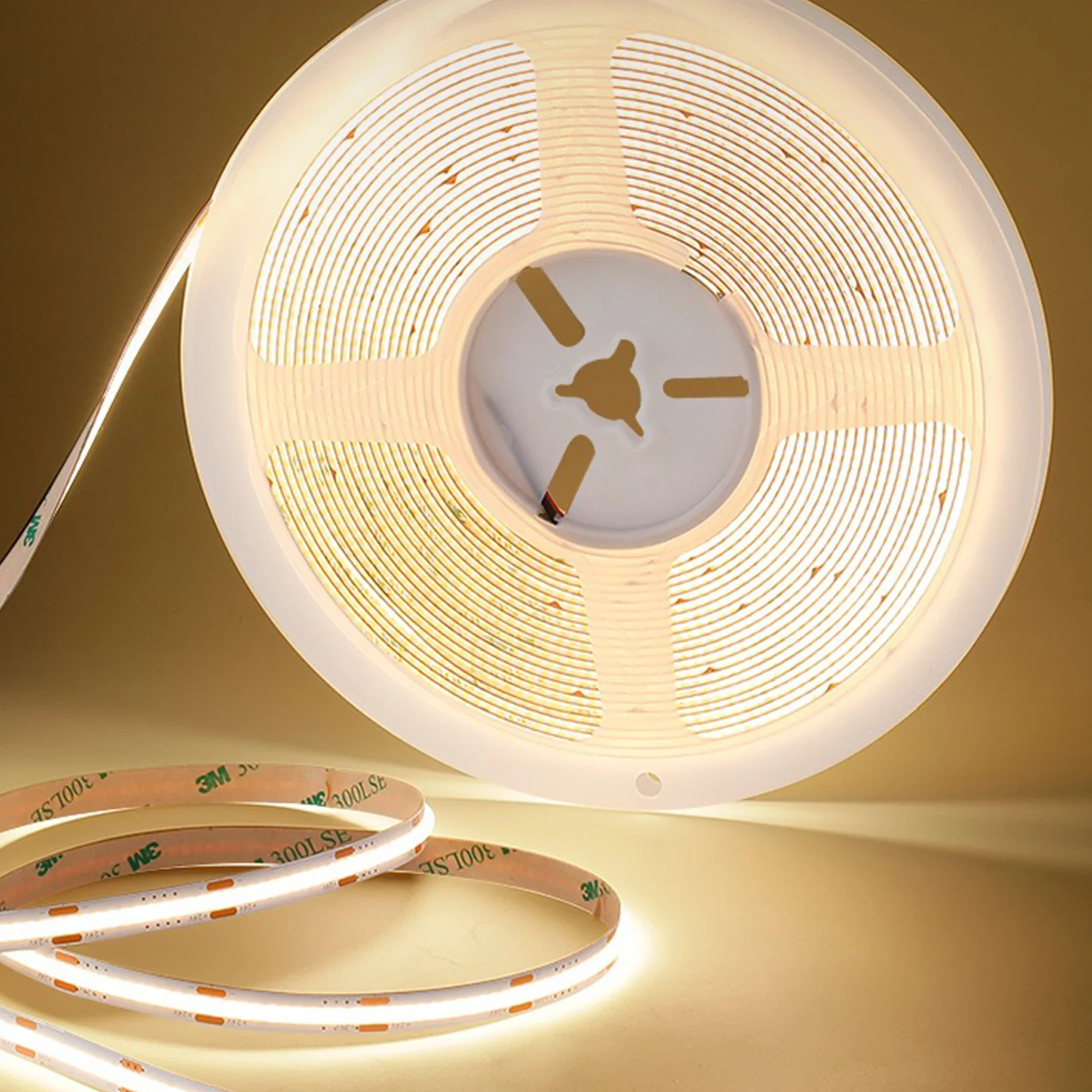 LUMSET® COB LED Strip 320LEDs:m – 12V:24V | 2700K–6500K | CRI90+ | 8mm | 8W:m | 5m Roll (Panelized)