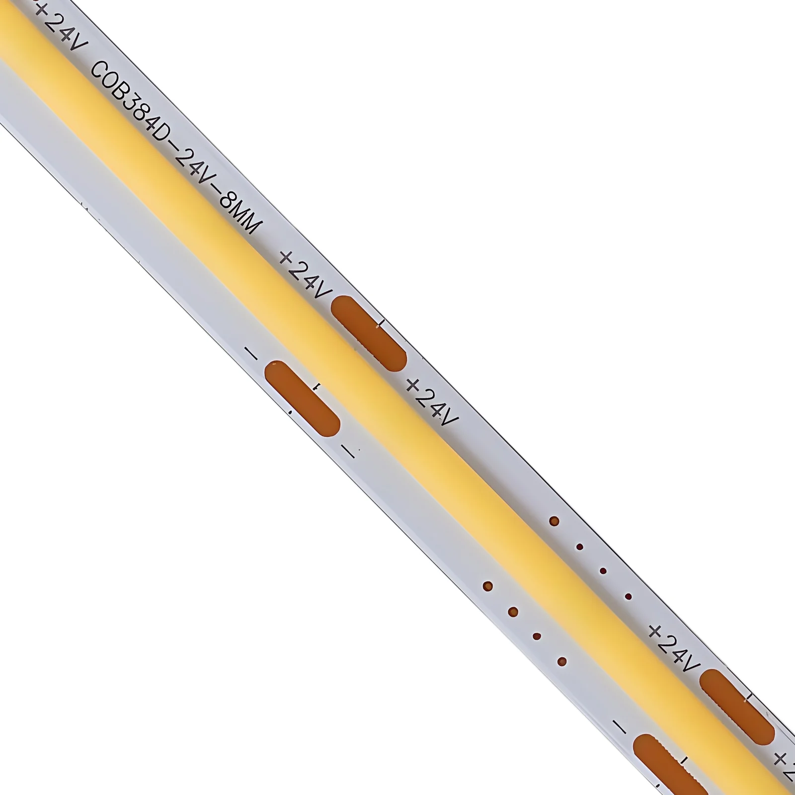 LUMSET® COB LED Strip – 384 LEDs:m, 5m Roll, No Voltage Drop, 24V, 2700K–6500K, CRI 90+, 8mm Width, 10W:m (Non panelized)