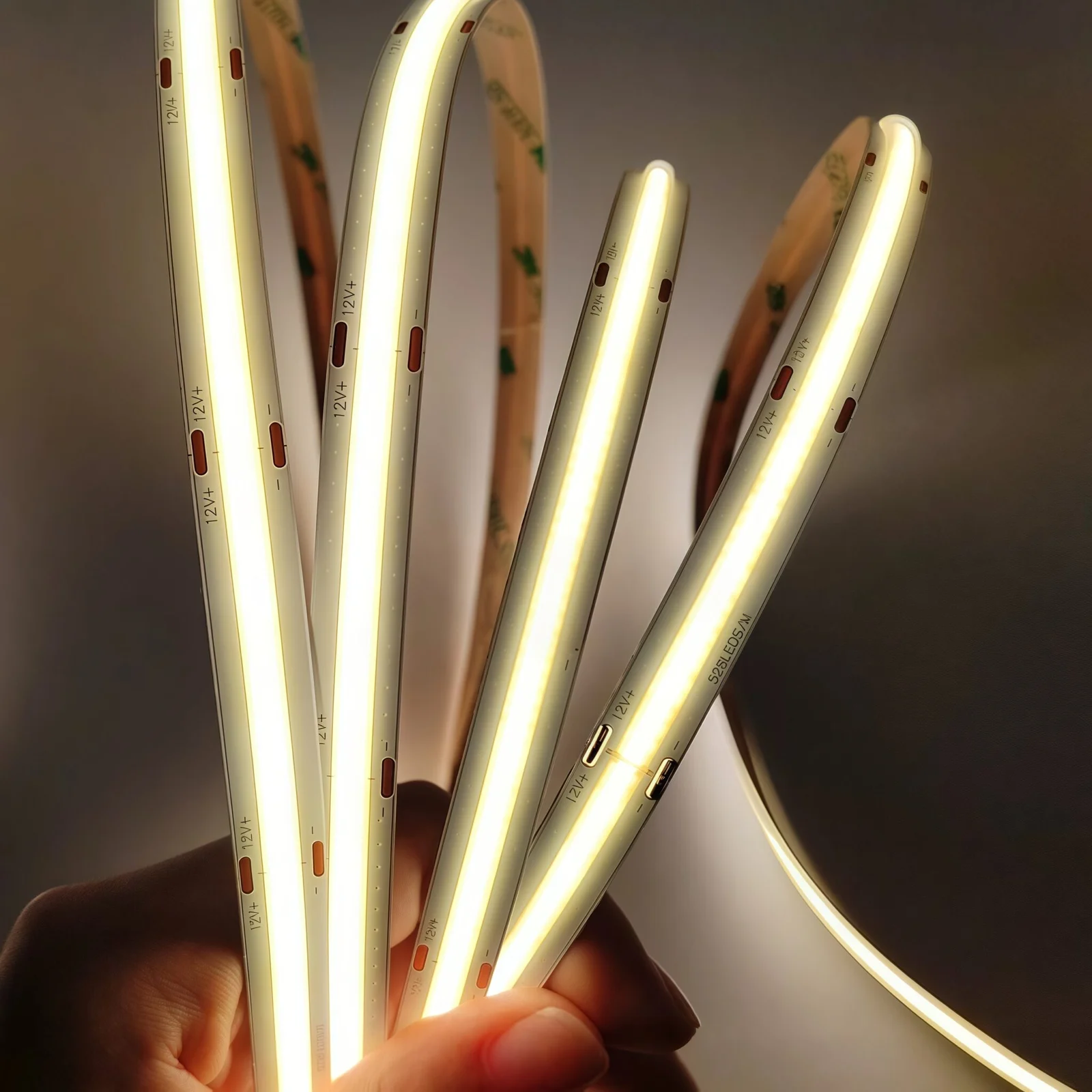 LUMSET® COB LED Strip – 528 LEDs:m, 12V:24V, CRI 90+, 2700K–6500K, 10mm Width, 14W:m, 5m Roll (Non panelized)
