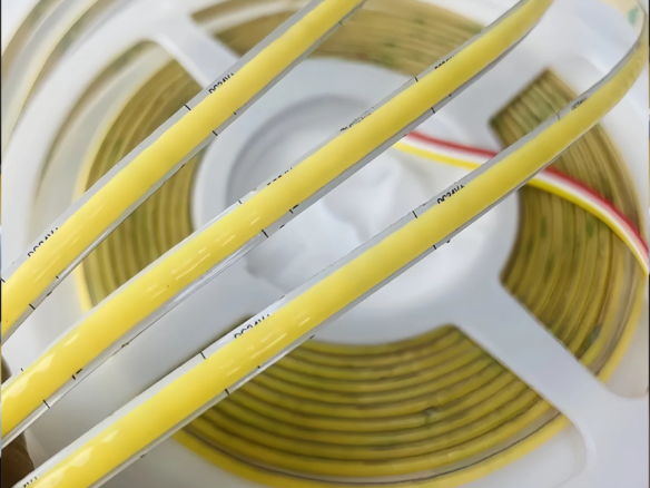 LUMSET® COB LED Strip – 608 LEDs:m, Dual CCT 2700K–6500K, 6+6W:m, 12V:24V, 3 Wire, 5mm Width, CRI90+, Panelized Design