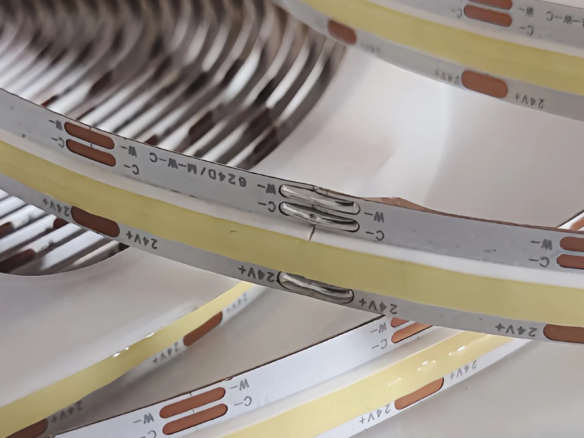 LUMSET® COB LED Strip – 624 LEDs:m, 24V, Dual CCT 2700K–6500K, 7+7W:m, CRI90+, 8mm:10mm Width, No Voltage Drop Over 10m, Panelized