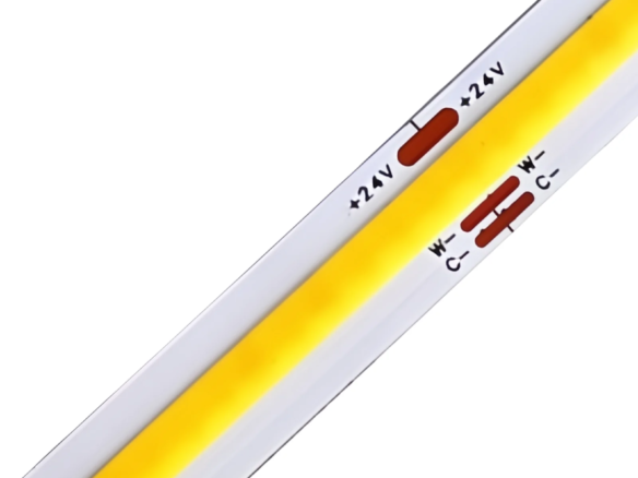 LUMSET® COB LED Strip – 640 LEDs:m, 24V, Dual CCT 2700K–6500K, 8+8W:m, CRI90+, 10mm Width, Panelized Design