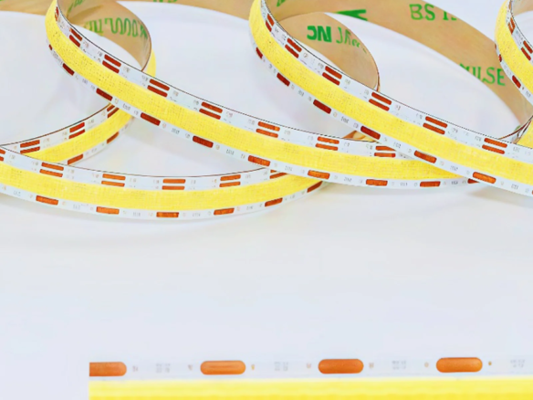 LUMSET® COB LED Strip – 640 LEDs:m, 5V, Dual CCT 2700K–6500K, 5+5W:m, CRI90+, 10mm Width, Panelized Design